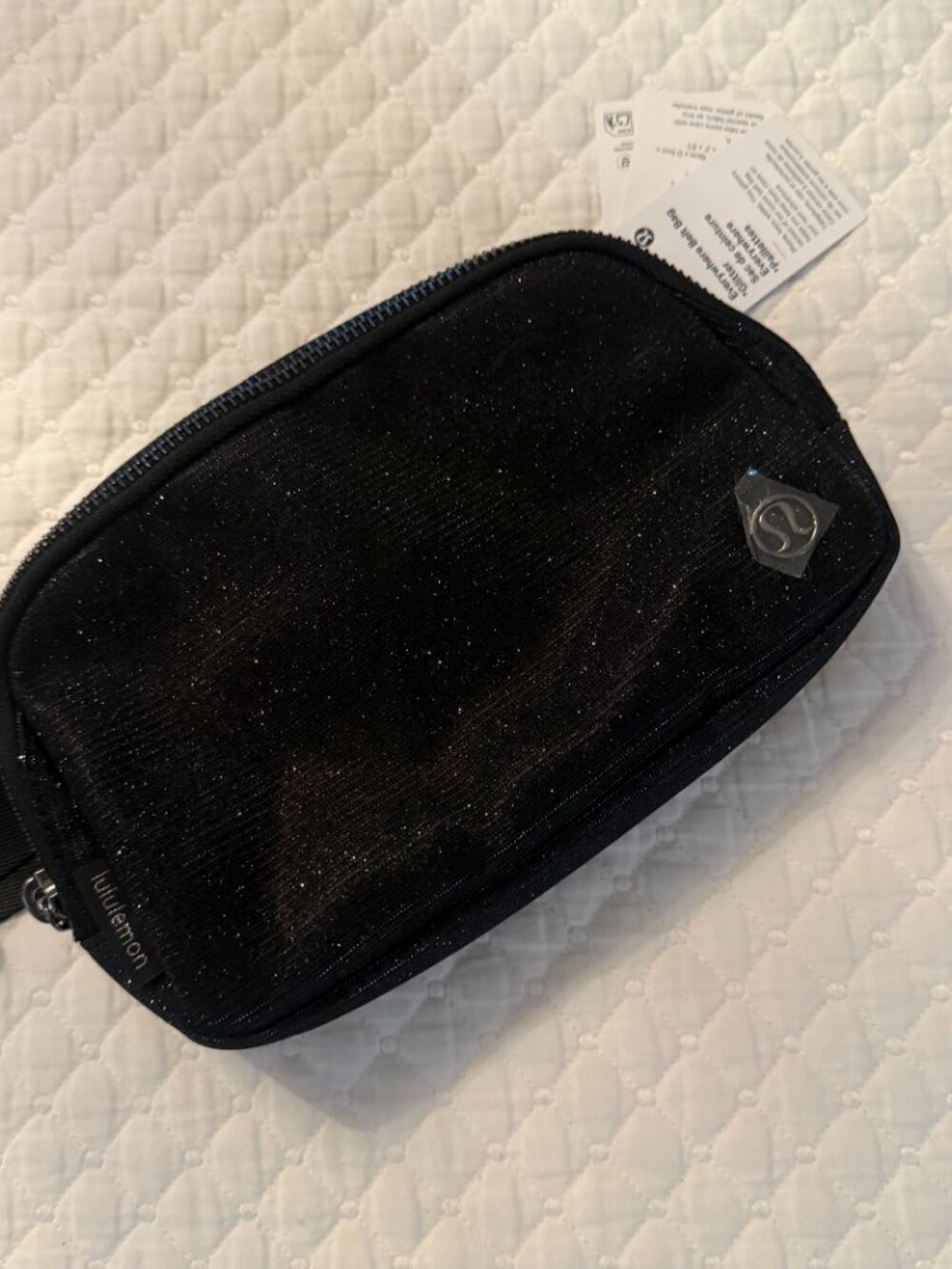 Everywhere Belt Bag 1L Glitter Black/Gunmetal Brand New